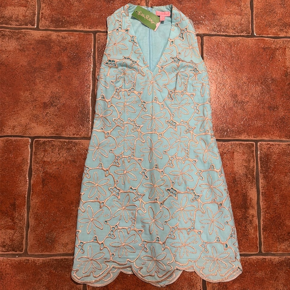 Lilly Pulitzer Blue Floral Dress